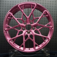 Nuevas llantas WX de 1 pieza forjadas en aluminio 6061-T6, 5x120 PCD, 19x9/10/20x10.5 pulgadas, ligeras, monobloque, acabado cepillado en oro rosa.