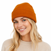 Bonnets tricotés chauds d'hiver couleur unie avec logo personnalisé, casquette d'extérieur, bonnet épais orange Texas, bonnet vierge, marque d'équipe, Gorros OEM
