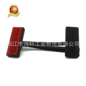 แปรงทำความสะอาดเตาบาร์บีคิวแบบหมุนได้ Hx-Cb005 ขนแปรงไนลอน ด้ามยาว 2 in 1 สำหรับเตาเทปปันยากิ - Product Image 2