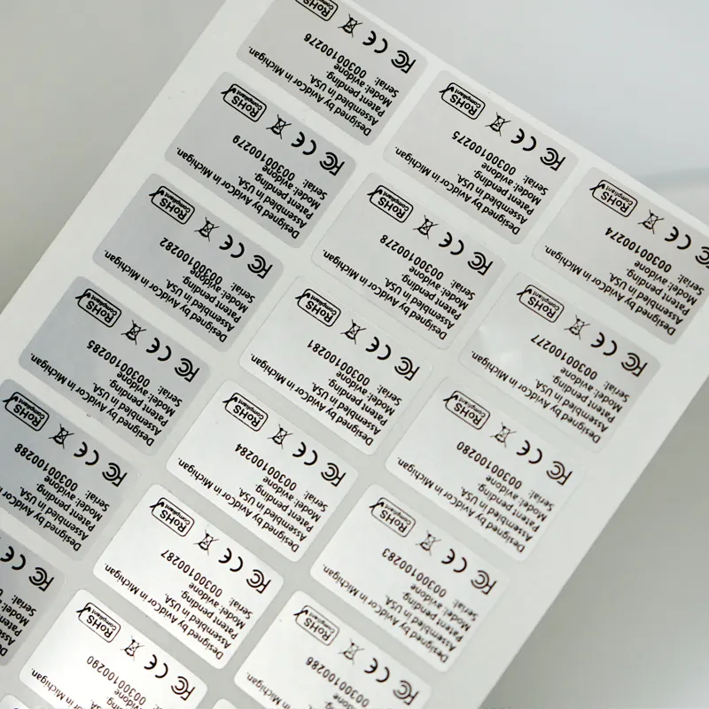 Prodotti elettronici personalizzati etichetta di sicurezza autoadesiva peel off VOID a prova di manomissione etichetta sticker garanzia
