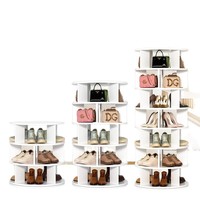 Étagère à chaussures rotative à 7 niveaux, support d'exposition pour sacs à main, étagère à chaussures rotative à 360 degrés