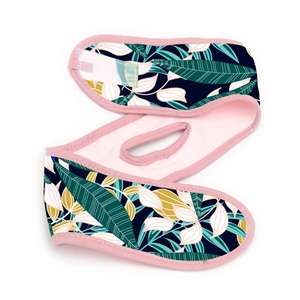 Custom Print Microfiber Fluwelen Schoonheid Huidverzorging Salon Make-Up Cosmetische Gezicht Wassen Spa Hoofdband Met Paardenstaart Gat - Product Image 2