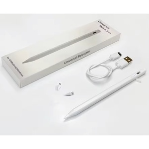Stylet universel en métal avec pointe remplaçable pour tablette iPad téléphone Android rechargeable par USB-C capacitif pour dessin blanc - Product Image 3