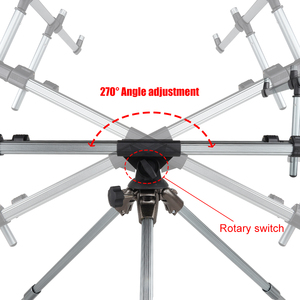 W.p.e ใหม่ carpfishing Pod สามขายืนปรับได้คันเบ็ด telescopic พับยืนอุปกรณ์ตกปลา - Product Image 3