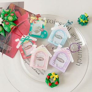 Spot Wholesale Cartoon 1-inch Photo <b>Frame</b> Keychain Celebrity ID Card Photo Pendant Ornament Christmas Gift for <b>Best</b> <b>Friends</b> - Product Image 3