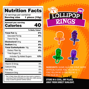 Anelli Lollipop AMOS Confezionati Singolarmente, <span class=keywords><strong>Caramelle</strong></span> Anello per <span class=keywords><strong>Halloween</strong></span> - Product Image 6