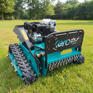 China Mini Self Propelled Industrial <b>Remote</b> Control <b>Flail</b> <b>Mower</b> High Quality Competitive Gasoline Rc 7.5-9Hp 4-Stroke Cutting KR - Product Image 1