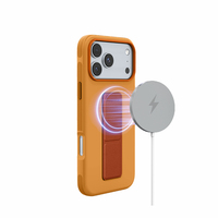 Coque de téléphone en TPU et PC avec support en cuir, chargement magnétique sans fil, antichoc pour iPhone 14-17, fabricant OEM ODM Chine