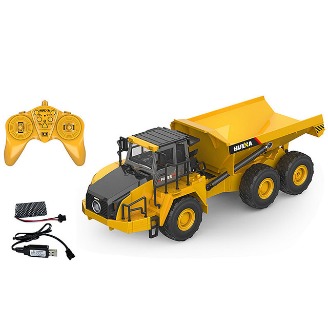 Huina 1568 1/24 RC Dumper Truck Tractor 2.4GHz Wireless Control Model Engineering Vehicle Excavator Children Toy