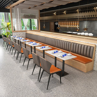 Bilido moderne restaurant occidental chaises dossier en cuir Simple hôtel Restaurant canapé meubles usine directe cabines de salle à manger