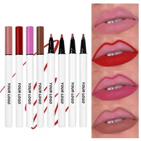 Stylo marqueur anti-taches OEM pour les lèvres Rose Rouge Nude Teinte pour les lèvres Imperméable à l'eau Séchage rapide Rouge à lèvres Crayon lisse à pointe précise