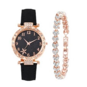 Montre à quartz pour femme Dodo Starfish Dial avec bracelet en cuir - Product Image 1