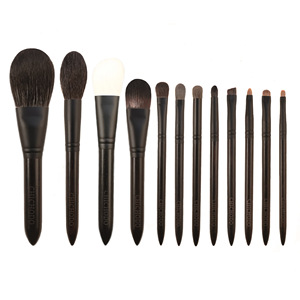 Eihodo - Juego de 12 brochas de maquillaje con mango de madera y pelo animal para base - Product Image 5