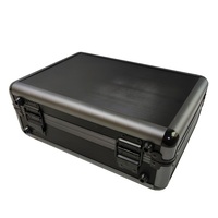 Mallette de transport personnalisé, mini cadre en aluminium, noir et gris, avec mousse, 1 pièce