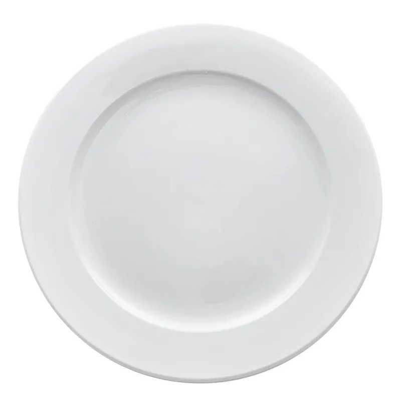 Assiette Plato Melamin platte Runde Weiß 12 Zoll Hartplastik Dinner Plat Melamin Dinner Plate Set