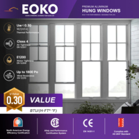 Ventanas Dobles de Aluminio EOKO con Rotura de Puente Térmico, Eficiencia Energética, Ventanas Dobles Abatibles Residenciales para Hoteles y Edificios de Apartamentos