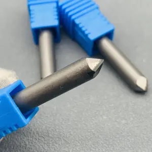 Grewin-gravür makinesi kesici kesme uçları PCD cnc oyma aracı taş granit için elmas çapak freze uçları