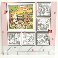 Carnet de coloriage personnalisé à couverture rigide, 48 feuilles, anti-stress, portable, mignon, pour cadeaux, avec reliure thermique, MOQ 1