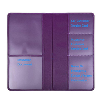 Porte-documents de voiture en cuir PU pour voiture, logo personnalisé, immatriculation manuelle et assurance