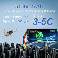 Baterai Drone 51.8V 14S 27000mAh Paket Baterai UAV untuk Pemetaan Komersial, Survei, dan Operasi Drone Pertanian