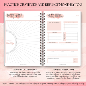 2026 planificador mensual A5 Rosa acuarela gratitud Mindfulness diario autocuidado planificador positividad diario gratitud - Product Image 5