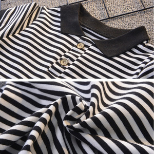Costumes d'été pour garçons, 2 pièces, t-shirt polo à rayures et à manches courtes, à la mode, nouvelle collection <span class=keywords><strong>2021</strong></span> pour enfants - Product Image 5
