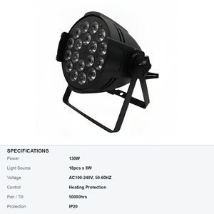 ไฟ LED PAR 18 ดวง 8W RGBW 4-in-1 สีสันสดใส ปรับความสว่างได้ พร้อมไฟแฟลช เหมาะสำหรับงานปาร์ตี้ งานอีเว้นท์ งานกลางแจ้ง สวน งานเลี้ยงต้อนรับ งานแต่งงาน - Product Image 6