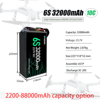 Batterie rechargeable QiQi Lithium Ion 6S 12S 14S 18S 42000mah 32000mah pour batterie de drone Uav Fpv