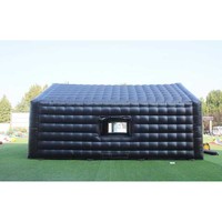 Grande tente cube gonflable en tissu Oxford PVC, double couche, coupe-vent, pour discothèque, une chambre, étanche, à ouverture rapide