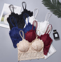 Lingerie Wanita nyaman tanpa kawat padat, Bra Push-up berlian imitasi bernapas ukuran besar