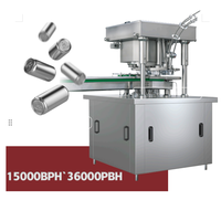 Machine de remplissage et de scellage automatique à grande vitesse pour boissons gazeuses, jus, sodas, eau en cartons de verre et en canettes d'aluminium