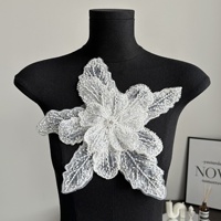 Fait à la main Sequin Perlé 3D Fleur Applique Décoration Stock Nouveaux Vêtements Robe De Mariée Corsage Tissu Patch pour Vêtement