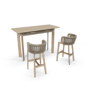 Juego de Muebles de Bar Más Vendidos, Madera de Teca Sólida y Gruesa para Jardín Exterior, Serie Natural - <span class=keywords><strong>Moha</strong></span> - Product Image 1