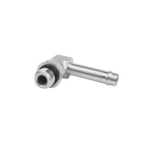 Productos de Fábrica: Adaptador de Conexión de Manguera de Codo de 45 Grados de Acero Inoxidable y Acero al Carbono, Macho, Ajustable, con Junta Tórica, Modelo 4601 - Product Image 3