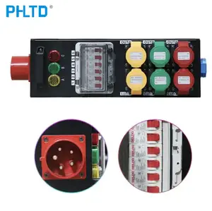 Sahne dağıtım kutusu taşınabilir 6-way küçük elektrik kutusu 16A büyük ekran led ekran güç kutusu denetleyici