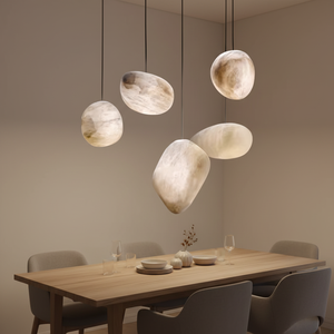 Lámpara Colgante Larga de Alabastro <span class=keywords><strong>para</strong></span> <span class=keywords><strong>Escaleras</strong></span>, Candelabros de Mármol, Lámparas <span class=keywords><strong>Colgantes</strong></span> <span class=keywords><strong>para</strong></span> Comedor y Cocina - Product Image 3