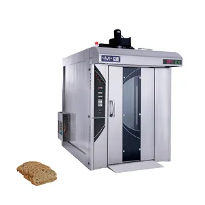 Industrial Gas Diesel Electric Rotary Oven Price Commercial Bakery Sale Bread Baking Machine 32 Trays Rack Rotary Oven