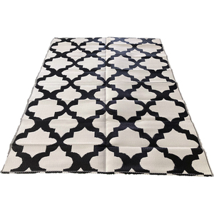 Tappeti moderni in PP tappeti per pavimenti tappeti di paglia di plastica geometrici rettangolari personalizzati - Product Image 3