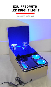 Venta Directa de Fábrica: Reposabrazos Universal Multifuncional con Carga Inalámbrica/Luz LED/2 Puertos USB/Doble Portavasos - Product Image 5