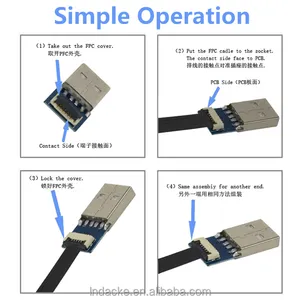 USB Mann zu Mini-USB Weiblicher Adapter Erweiterung Datenkabel 5 Pin flexibles flaches Umbaukabel A2 zu M4 Verbinder anpassbar