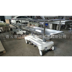 Chariot de transfert hydraulique en acier inoxydable RD-802 pour morgue, capacité de 900 lb, chariot d'hôpital - Product Image 2