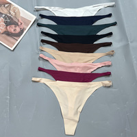 Mini strings en satin sans couture sexy multicolores 2026 pour femmes