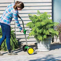 Chariot de transport de plantes robuste VERTAK, chariot de jardin à roulettes facile à déplacer avec barre de verrouillage réglable pour le transport de pots de fleurs