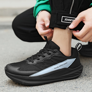 Zapatos casuales para hombre y mujer con cordones, parte superior de malla, entresuela de EVA, ligeros, antideslizantes, con amortiguación, tallas grandes. - Product Image 2