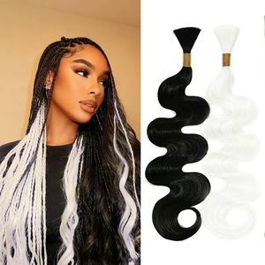 Cheveux humains en vrac, 100% cheveux humains, extensions de cheveux style bohème, <span class=keywords><strong>prix</strong></span> de gros, différentes tailles. - Product Image 4