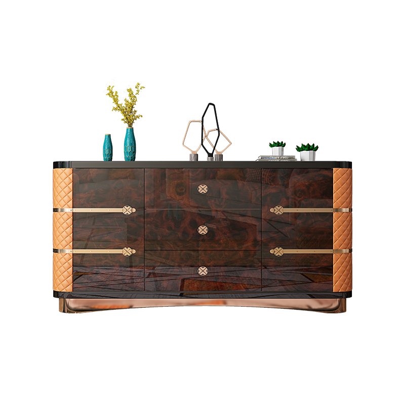 Горячая Распродажа от фабрики ProCARE, глянцевый буфетный шкаф для столовой с металлическими ножками