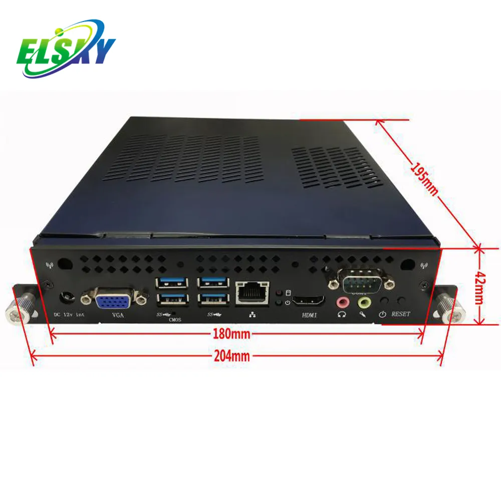 ELSKY i5-7500 CPU DDR4 8GB RAM 256GBミニPC (rs232 wifi 1HDMI LVDS USB LANモジュール付き) 19V 6.3A OPS-H110ミニPCウィンポケットPC