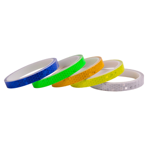 Haute visibilité 1cm PVC réfléchissant vinyle <span class=keywords><strong>roue</strong></span> autocollant hologramme <span class=keywords><strong>bande</strong></span> réfléchissante avertissement de sécurité amélioré but <span class=keywords><strong>bande</strong></span> réfléchissante - Product Image 1