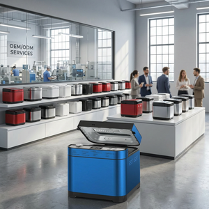 Máquina <span class=keywords><strong>para</strong></span> <span class=keywords><strong>Hacer</strong></span> <span class=keywords><strong>Pan</strong></span> Eléctrica Automática, Sin Gluten, Trigo Integral, 3 Controles de Crocancia 1/1.5/2/2.5LB, Temporizador de 15H, Acero Inoxidable, Fácil de Limpiar - Product Image 1