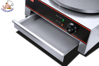 Nouvelle crêpière électrique en acier inoxydable à 1 plaque, 3 kW, machine à crêpes commerciale, portable, haute productivité